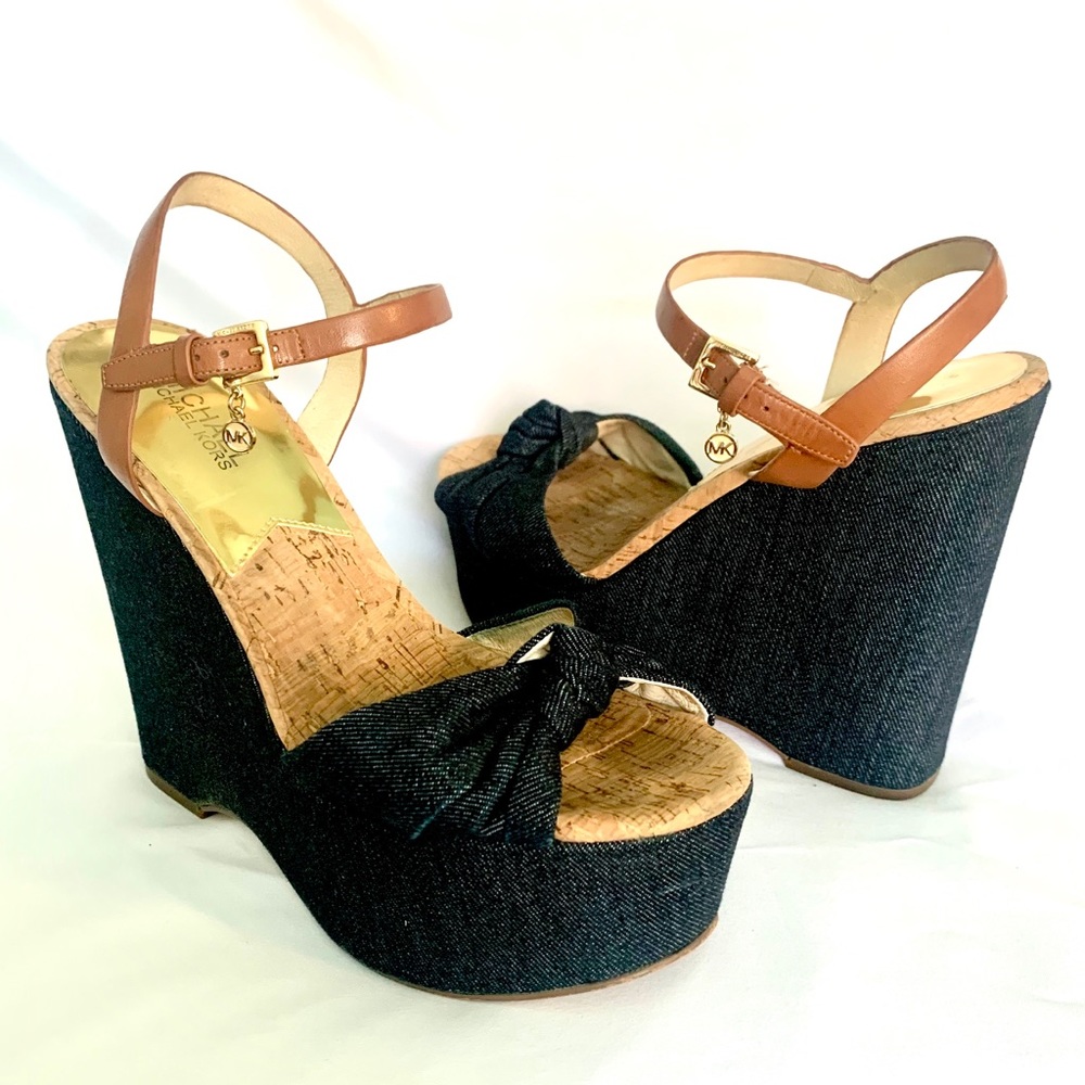 MK Denim Wedges